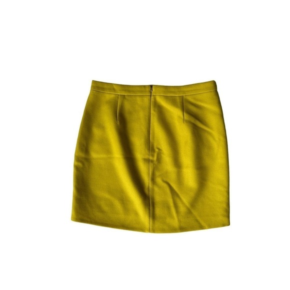 J. Crew Yellow Wool Mini Skirt, Size 6 - Picture 1 of 9